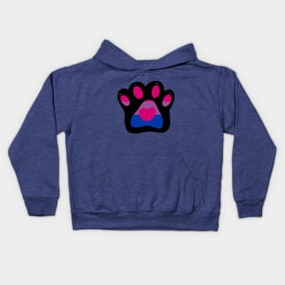 Bisexual Paw Print Kids Hoodie